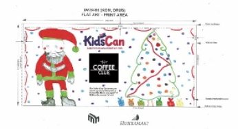 School children design Christmas coffee cups to raise awareness of KidsCan