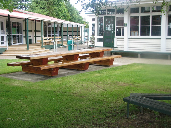 Outdoor furniture in learning environments