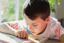 boy with dyslexia struggles to read