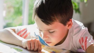 boy with dyslexia struggles to read